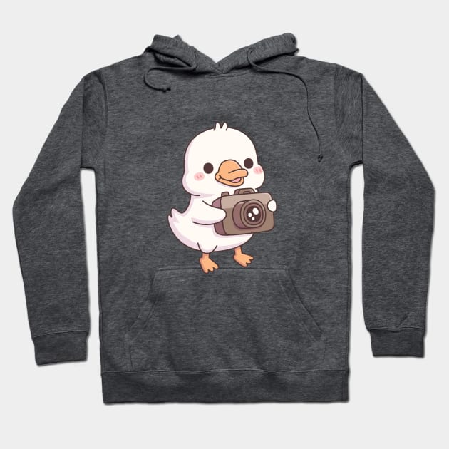 Cute Baby Goose With Camera Hoodie by rustydoodle